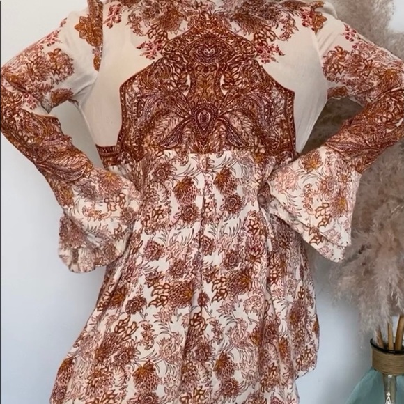FREE PEOPLE PATTERNED MINI DRESS/TUNIC - Picture 3 of 3